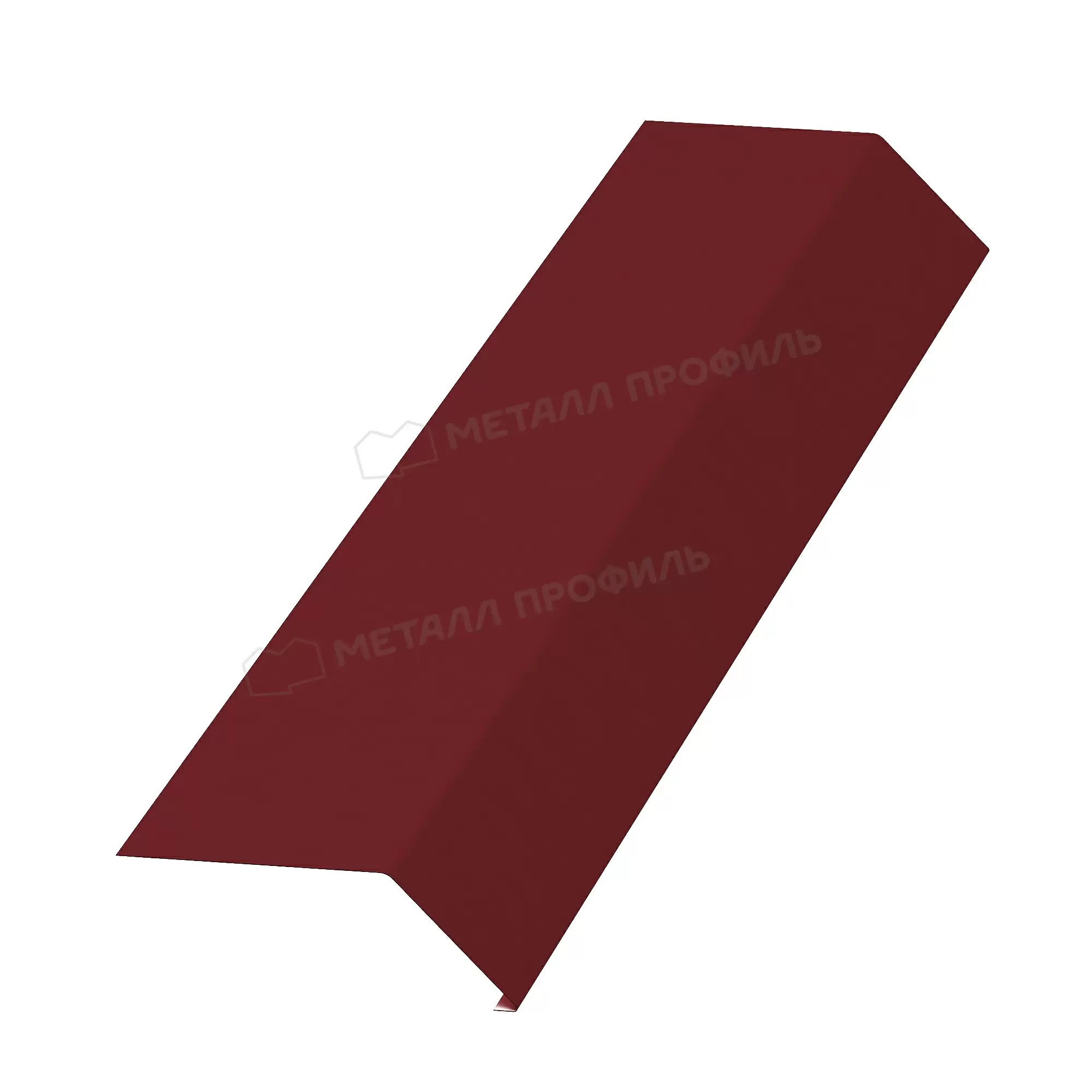 Планка карнизная, покрытие полиэстер, цвет коричнево-красный (3011), 100*69*2000 мм
