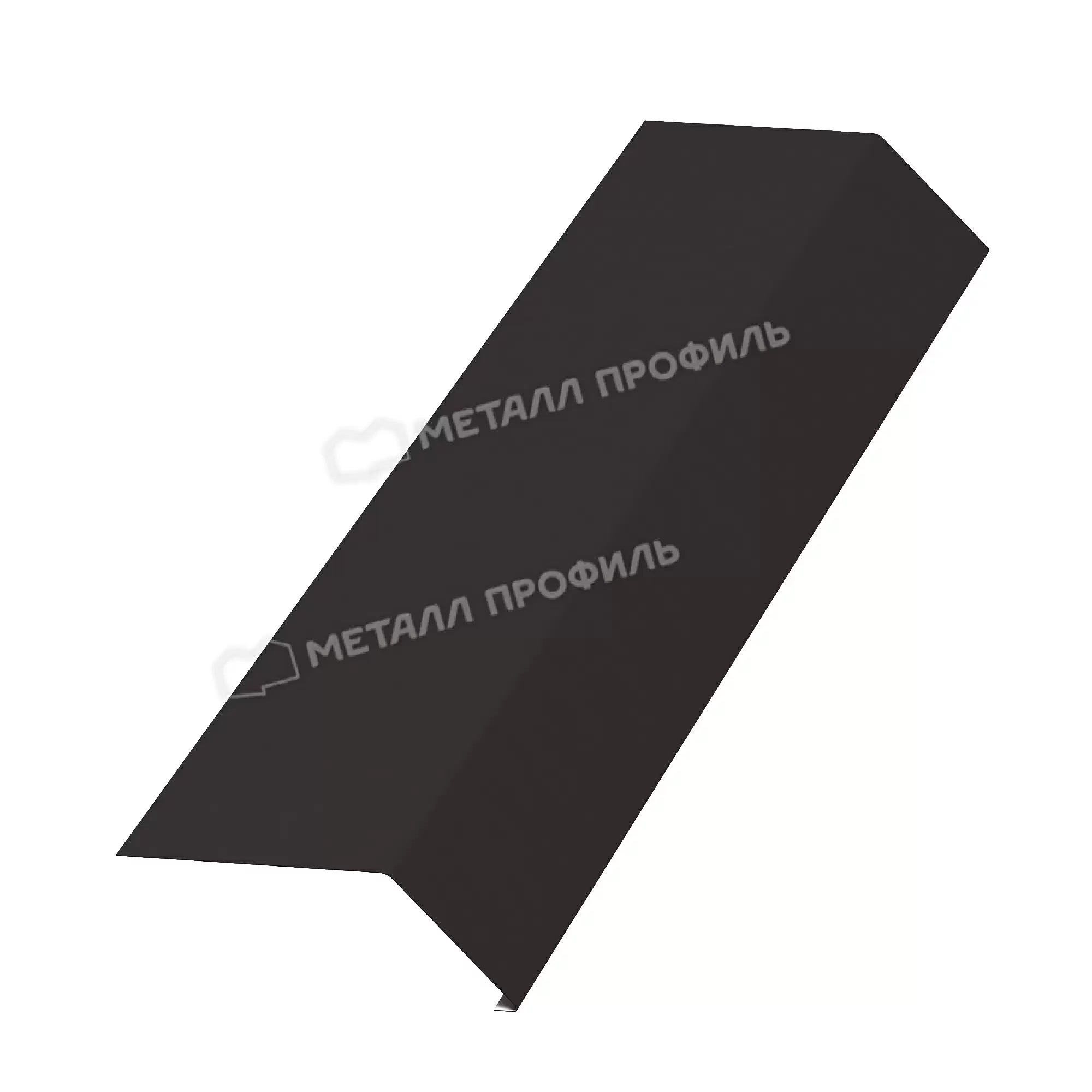 Планка карнизная, покрытие полиэстер, цвет коричневый шоколад (8017), 100*69*2000 мм