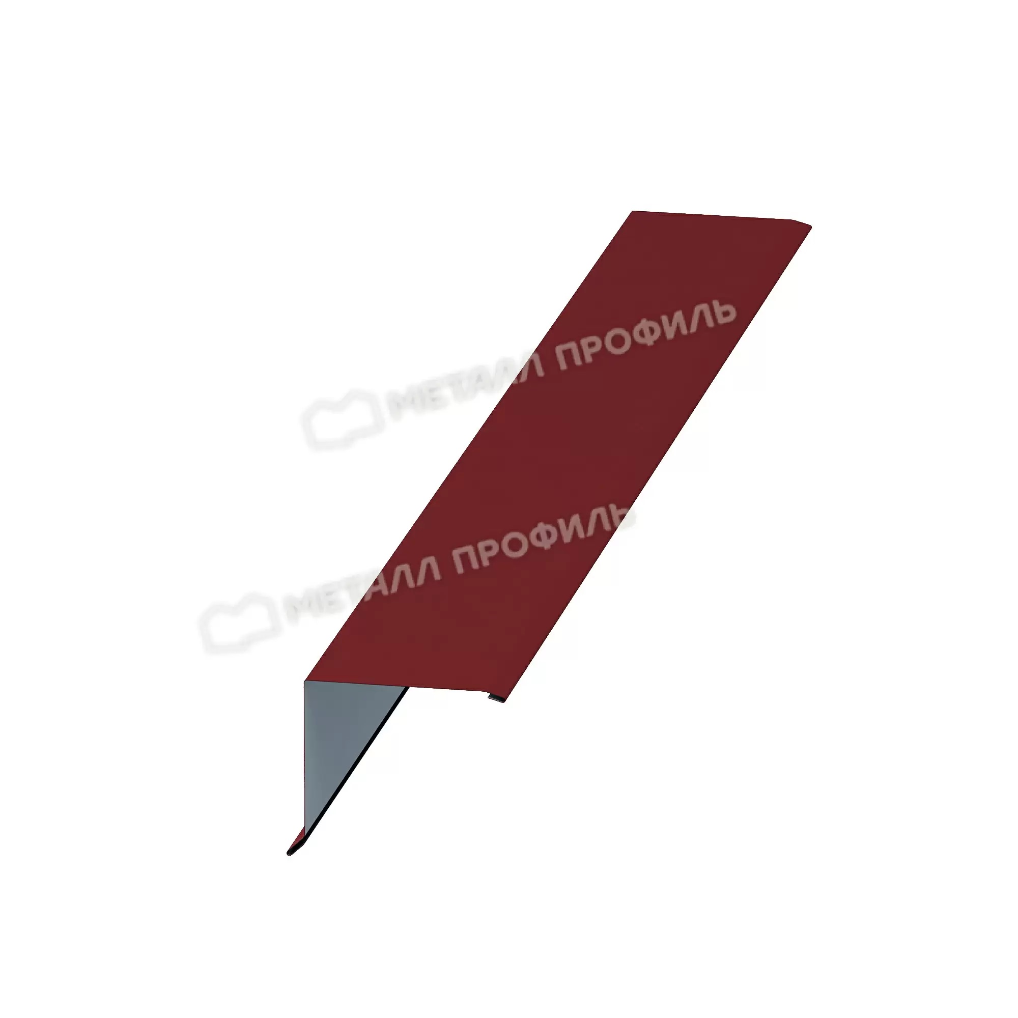 Планка торцевая, покрытие полиэстер, цвет коричнево-красный (3011), 95*120*2000 мм