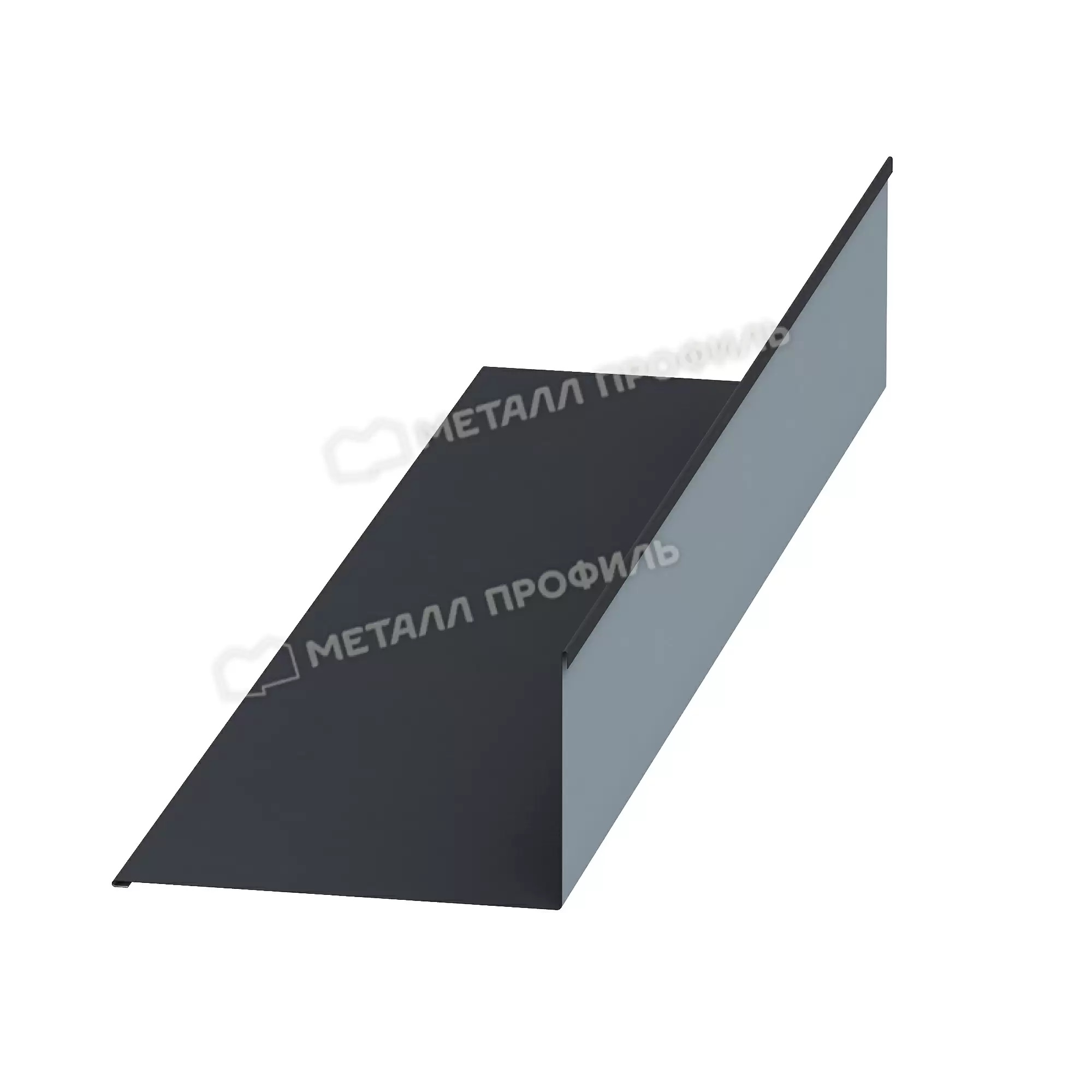 Планка примыкания верхняя, покрытие полиэстер, цвет графитовый серый (7024), 250*147*2000*0,45 мм